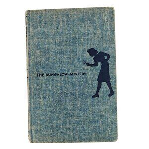 Nancy Drew The Bungalow Mystery Carolyn Keene 1960 Hardcover Blue Tweed Vintage